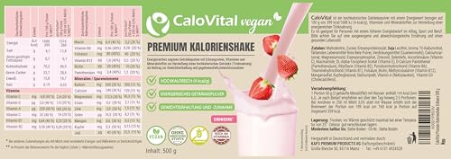 CaloVital Vegan | Hochkalorische Trinknahrung als Kalorien Shake zum zunehmen | Astronautennahrung Trinkmahlzeit mit Kohlenhydrate Protein Vitamine & Mineralstoffe Hochdosiert