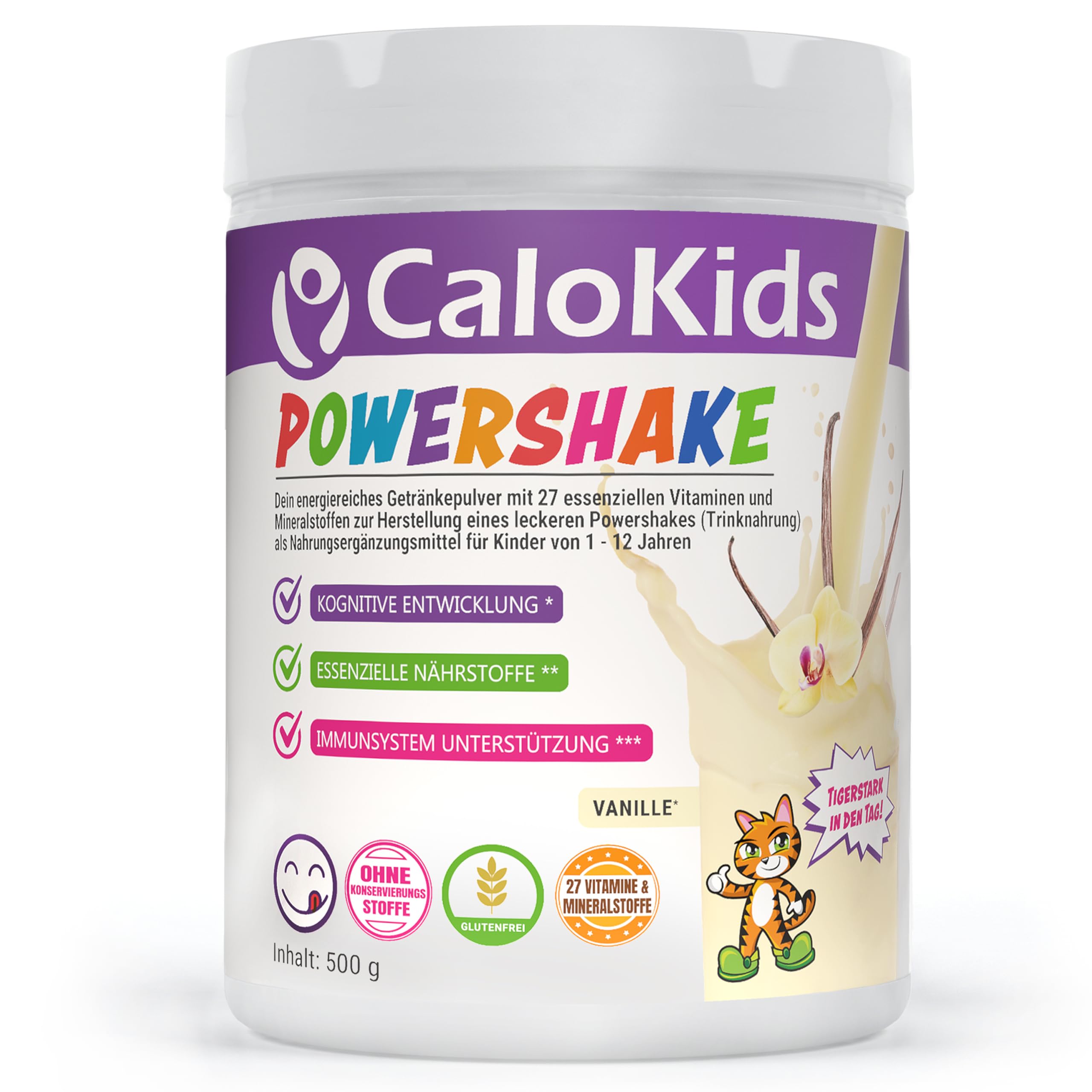 CaloKids Kinder Trinknahrung | Der gesunde & schnelle Kinder Multivitamin Shake als Trinkmahlzeit  | 27 Vitamine Mineralstoffe & Protein