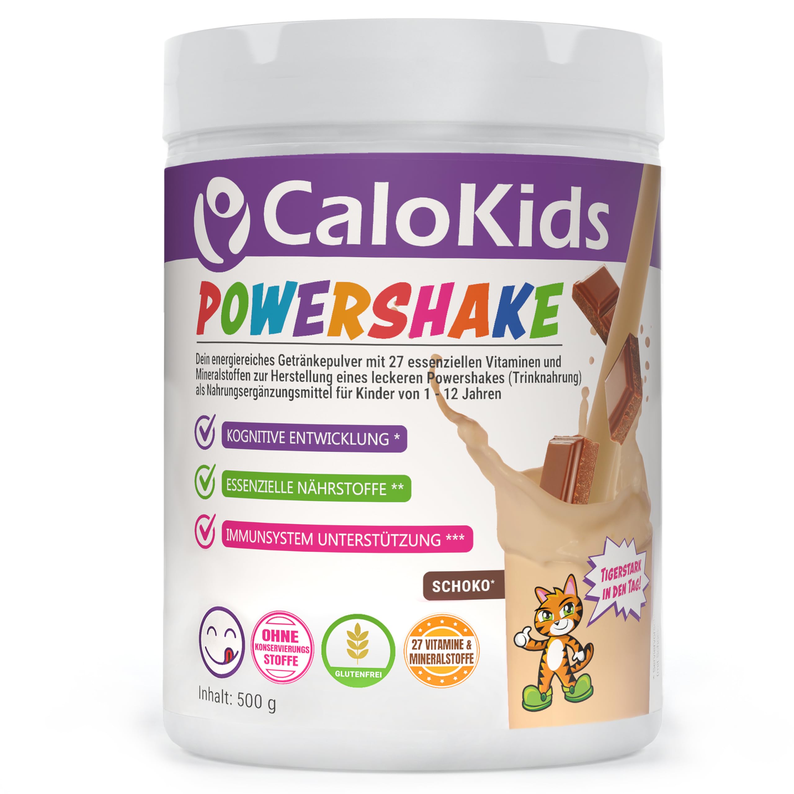 CaloKids Kinder Trinknahrung | Der gesunde & schnelle Kinder Multivitamin Shake als Trinkmahlzeit  | 27 Vitamine Mineralstoffe & Protein