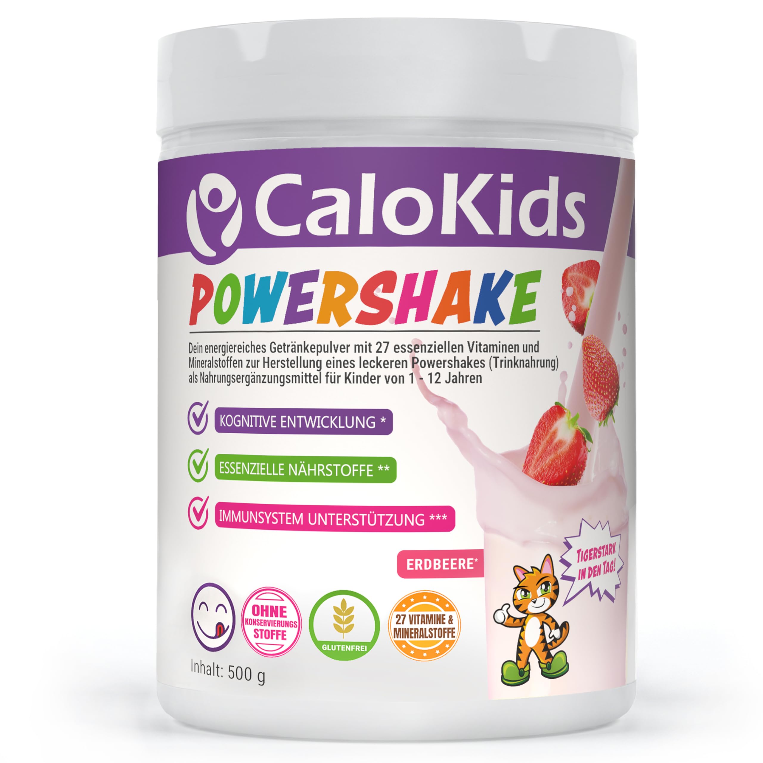 CaloKids Kinder Trinknahrung | Der gesunde & schnelle Kinder Multivitamin Shake als Trinkmahlzeit  | 27 Vitamine Mineralstoffe & Protein