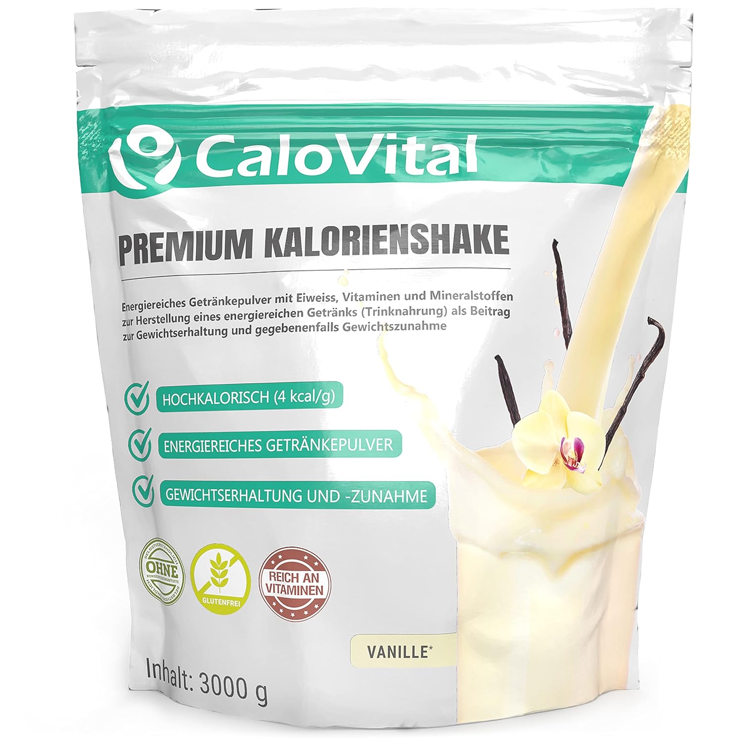 CaloVital- Premium Kalorienshake, Hochkalorische Trinknahrung- Gewichtszunahme Getränke