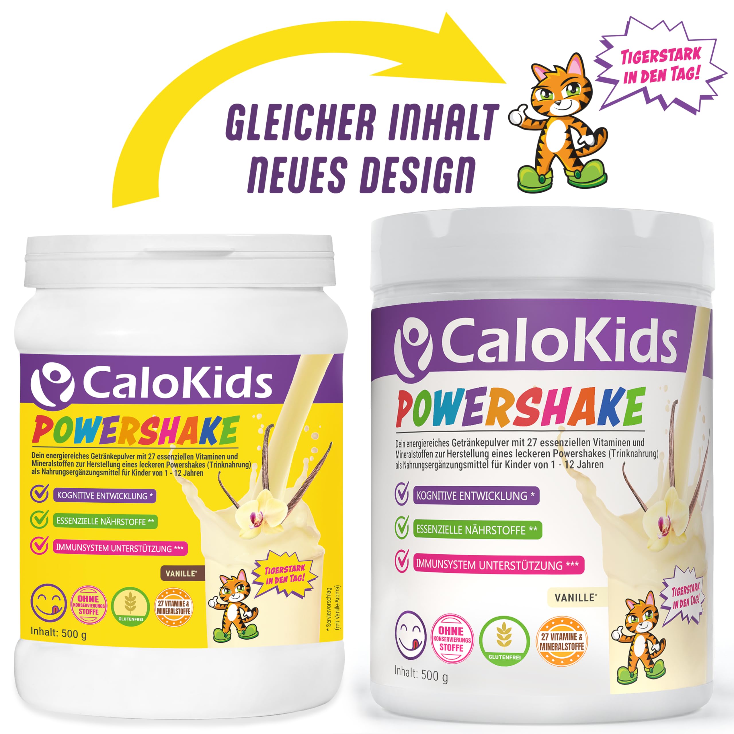 CaloKids Kinder Trinknahrung | Der gesunde & schnelle Kinder Multivitamin Shake als Trinkmahlzeit  | 27 Vitamine Mineralstoffe & Protein
