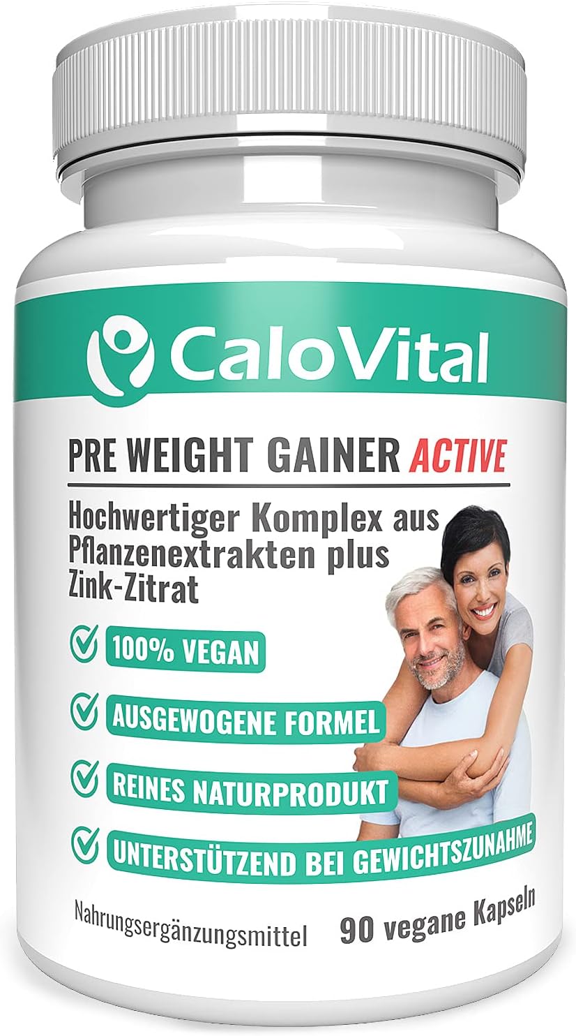 Appetitanreger Kapseln zur Förderung der Gewichtszunahme | CALOVITAL PRE WEIGHT GAINER vegan & hochdosiert