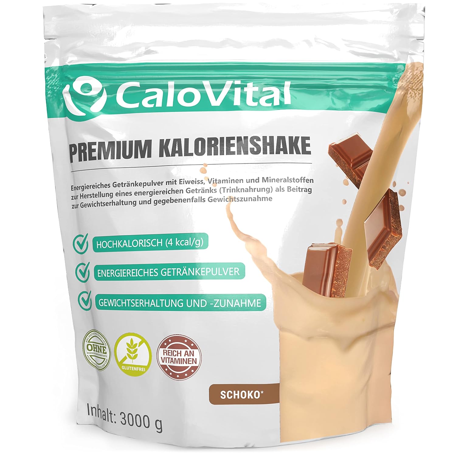 CaloVital- Premium Kalorienshake, Hochkalorische Trinknahrung- Gewichtszunahme Getränke