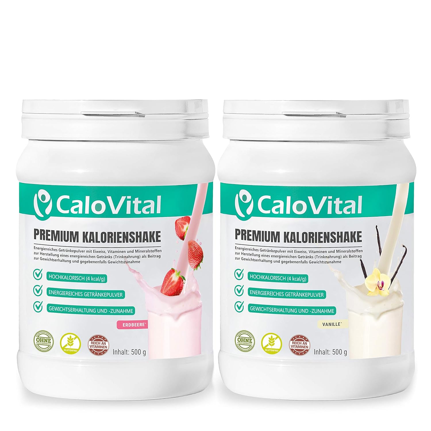 CaloVital- Premium Kalorienshake, Hochkalorische Trinknahrung- Gewichtszunahme Getränke