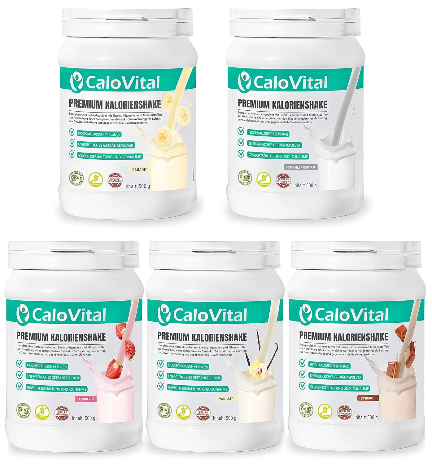 CaloVital- Premium Kalorienshake, Hochkalorische Trinknahrung- Gewichtszunahme Getränke